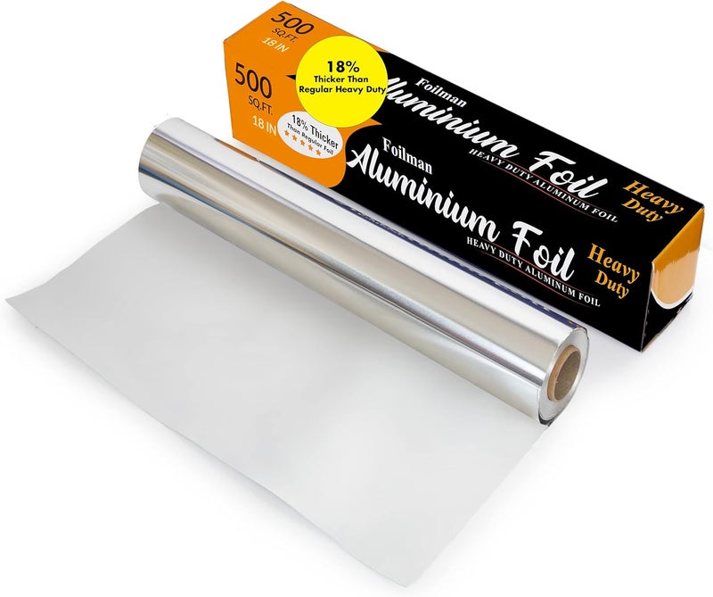Foilman Ultra-Thick Commercial Heavy Duty Foil Roll 18" inch x 500 SQ Foot - Image 1